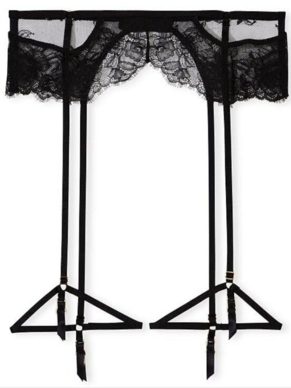 Victoria's secret very sexy rose lace garter belt with leg harnesses MED LARGE